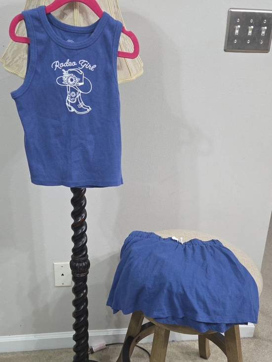 wonder nation Other - wonder nation Blue 'Rodeo Girl' Tank Top & Skirt Set